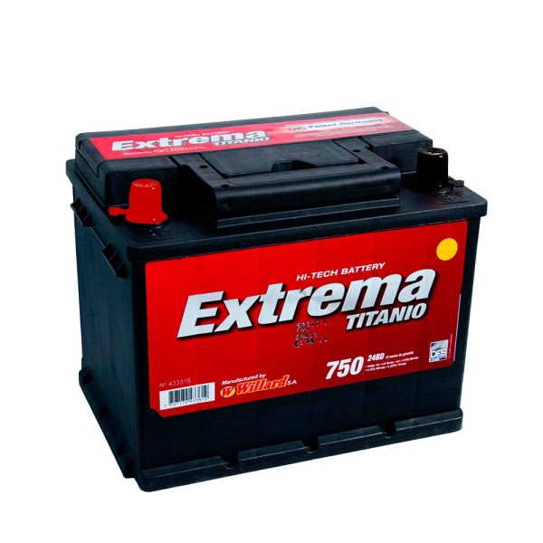 Batería Willard Extrema Titanio 750 / Caja 24/ Polaridad Izquierda